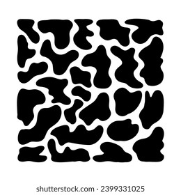 Abstract Shapes Hand drawn, Vector Geometric flat clipart, white background