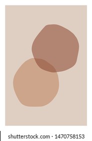 Abstract Shapes Illustration. Trendy Forms Print.