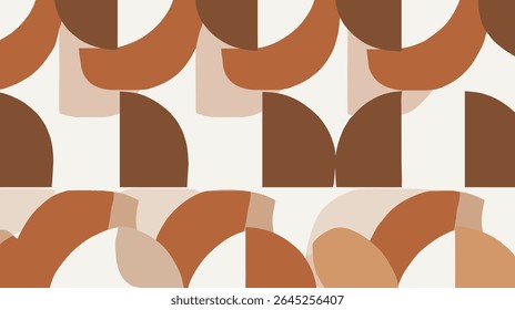 Formas abstratas intertravar criando padrão em pano de fundo neutro formando elemento de design têxtil