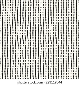 Abstract shapes irregular dashed strokes. Seamless pattern. Vector.