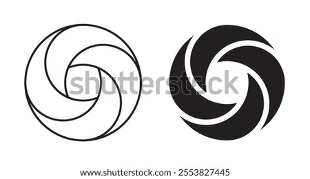 Abstract shapes isolated on white background. Logotype designs. Vector illustration.