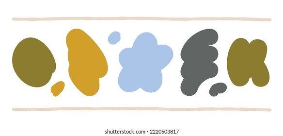 Abstrakte Formen, isolierte Farbfiguren.