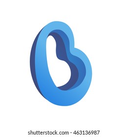Abstract shapes Letter B Logo.