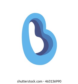 Abstract shapes Letter B Logo.