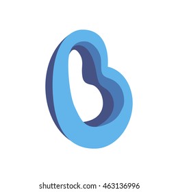 Abstract shapes Letter B Logo.