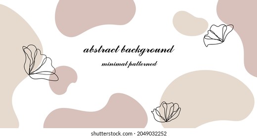 Abstract shapes and line in pastel colors. Neutral background in minimalist style. Contemporary vector Illustration