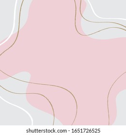 Abstract shapes and lines background. Girly pattern for textile, cards and banners.