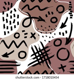 Formas abstractas líneas figuras esbozar elementos. Diseño gráfico vectorial de color transparente sobre fondo blanco.