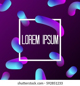 Abstract shapes liquid flow. Hipster background. Vector illustration.