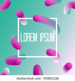 Abstract shapes liquid flow. Hipster background. Vector illustration.