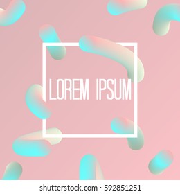 Forma abstracta el flujo líquido. Fondo Hipster. Ilustración vectorial.