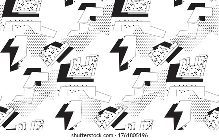 abstract shapes with margins and with rounded patterns and small dots arranged to form seamless patterns that are easily edited as vector patterns 