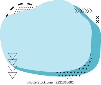 Abstract shapes in Memphis style with geometric triangle and dots.Colorful shapes texture for a minimalistic background. Pattern with geometric shape