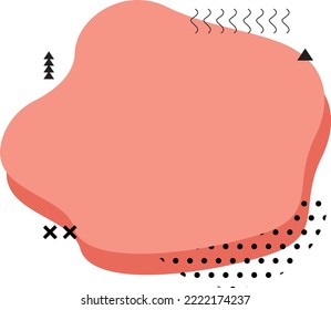 Abstract shapes in Memphis style with geometric triangle and dots.Colorful shapes texture for a minimalistic background. Pattern with geometric shape