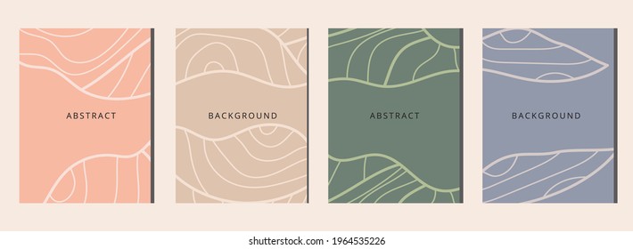 Abstract shapes minimal background vector set. Trendy style cover design for social media posts and stories, cover, web, invitation, and print.