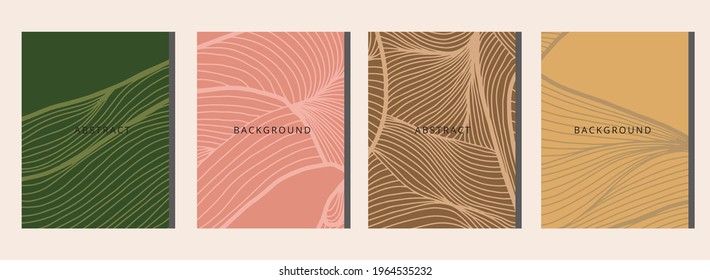 Abstract shapes minimal background vector set. Trendy style cover design for social media posts and stories, cover, web, invitation, and print.