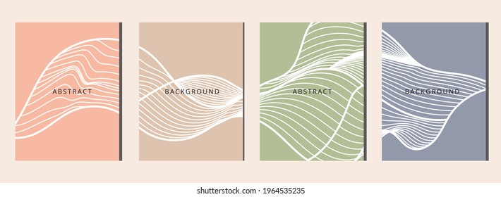 Abstract shapes minimal background vector set. Trendy style cover design for social media posts and stories, cover, web, invitation, and print.