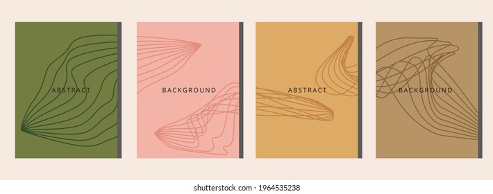 Abstract shapes minimal background vector set. Trendy style cover design for social media posts and stories, cover, web, invitation, and print.