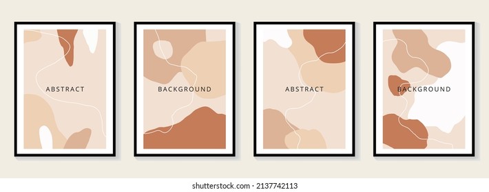 Abstract shapes minimal background vector set. Trendy style cover design for social media posts and stories, cover, web, invitation, and print.