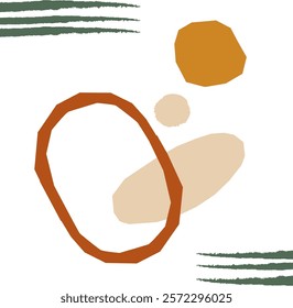 Abstract Shapes Minimalist Composition Vector Illustration