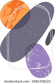 Abstract Shapes Modern Art Composition Vector Illustration