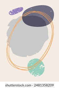 Abstract Shapes Modern Art Frame Vector Illustration