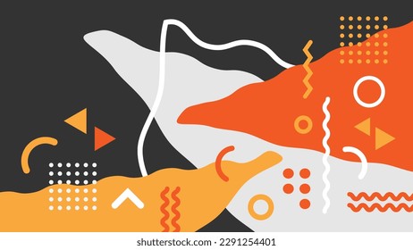 Abstract Shapes Modern Background. Dynamic geometric shapes compositions. Flat and clean style. Applicable for any graphic works.