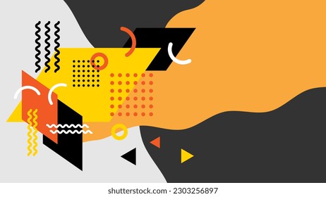 Abstract Shapes Modern Background. Dynamic geometric shapes compositions. Flat and clean style. Applicable for any graphic works.