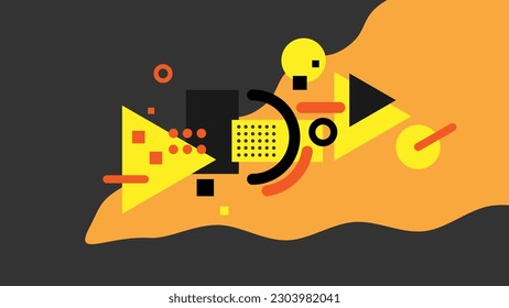 Abstract Shapes Modern Background. Dynamic geometric shapes compositions. Flat and clean style. Applicable for any graphic works.