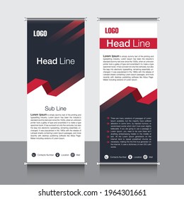 Abstract Shapes Modern Exhibition Advertising Trend Business Roll Up Banner Stand Poster Brochure flat design template concept. Presentation template. Cover Publication. Stock vector. EPS, Creative ro