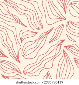 Abstract shapes modern pattern design. Hand drawn retro style vector background. Trendy organic seamless pattern