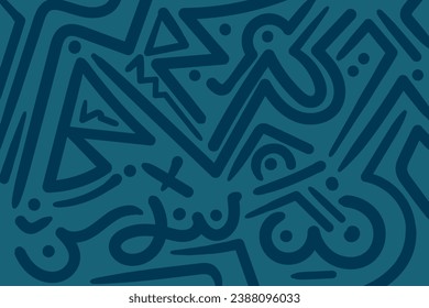 Abstract shapes modern pattern design. Primitive Lines Seamless Rotatable Background Pattern