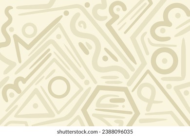 Abstract shapes modern pattern design. Primitive Lines Seamless Rotatable Background Pattern