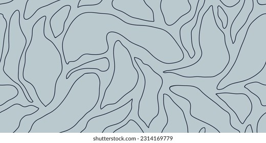 Abstract shapes modern seamless pattern design. Hand drawn vector illustration. Trendy organic seamless pattern