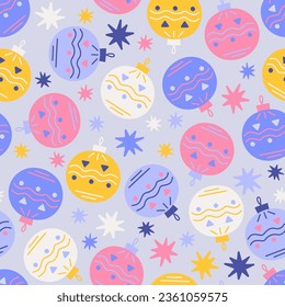 Abstract shapes modern seamless pattern design. Hand drawn vector illustration. Trendy organic seamless pattern