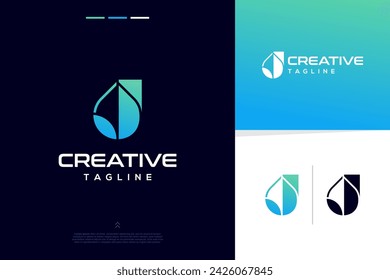 Diseño de logotipo de tecnología moderna de formas abstractas