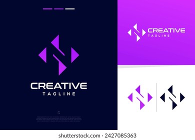 Abstrakte Formen moderne Technologie Logo Design