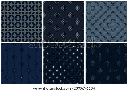 Abstract shapes motif basic geometric pattern classic background. Small geo elements simple geometrical layout design. Modern fabric design textile swatch ladies dress, man shirt all over print block.