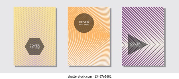 Abstract shapes of multiple lines halftone patterns. Modern branding. Halftone lines music poster background. Minimalistic journals. Cool abstract shapes gradient texture backgrounds.
