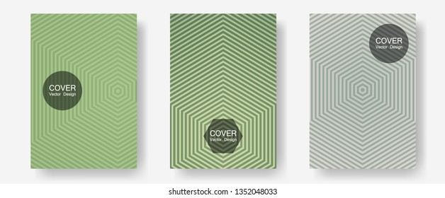 Abstract shapes of multiple lines halftone patterns. Vibrant tech mockups. Halftone lines annual report templates. Hipster placards. Cool abstract shapes gradient texture backgrounds.