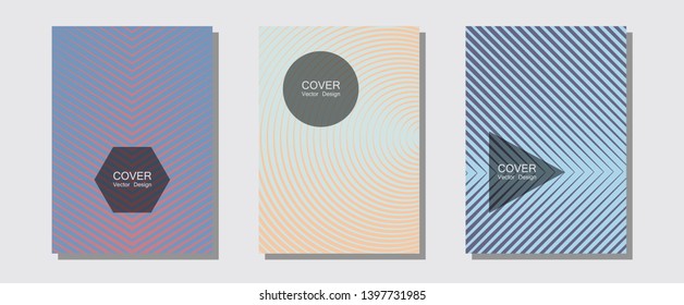 Abstract shapes of multiple lines halftone patterns. Digital collection. Halftone lines music poster background. Laconic nifty mockups. Cool abstract shapes gradient texture backgrounds.