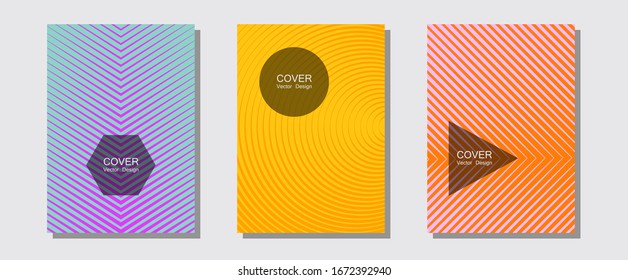 Abstract shapes of multiple lines halftone patterns. Digital collection. Halftone lines music poster background. Music album adverts. Cool abstract shapes gradient texture backgrounds.
