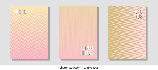 Abstract shapes of multiple lines halftone patterns. Liner faded gradation. Zigzag halftone lines wave stripes backdrops. Digital collection. Cool abstract shapes gradient texture backgrounds.