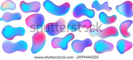 abstract shapes neon gradient liquid blobs