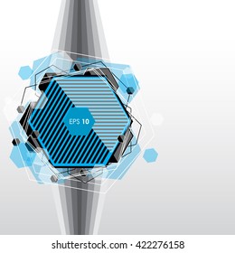 Abstract shapes and objects. Vector illustration