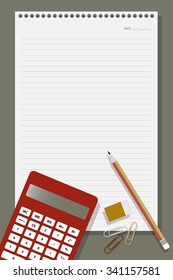 abstract shapes of office equipment 

