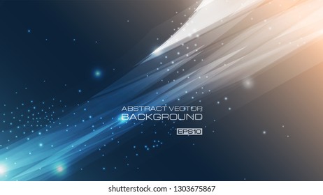 Abstract shapes on blue background. Eps10 vector
