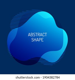 Formas abstractas sobre fondo azul. Ilustración del vector