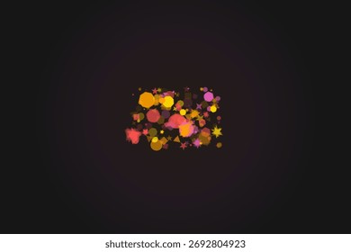 Formas Abstractas sobre un fondo oscuro. Presenta una variedad de formas geométricas translúcidas, incluyendo estrellas, círculos, triángulos y cuadrados con colores vibrantes y suaves.