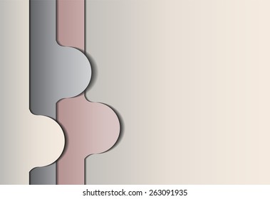 Abstract shapes on gray background.